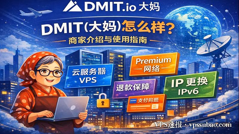 DMIT (大妈)商家介绍,VPS服务、Premium网络、退款保障、IP更换功能