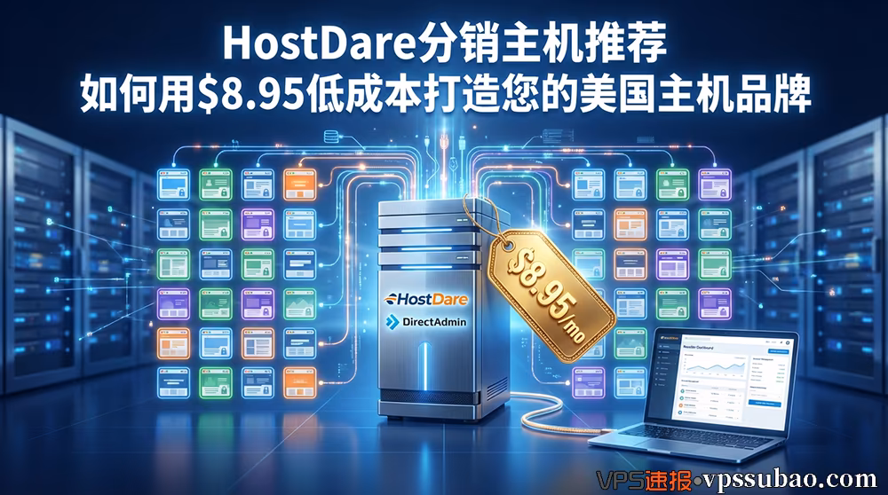 HostDare分销主机推荐:如何用$8.95低成本打造美国主机品牌,DirectAdmin面板Reseller套餐