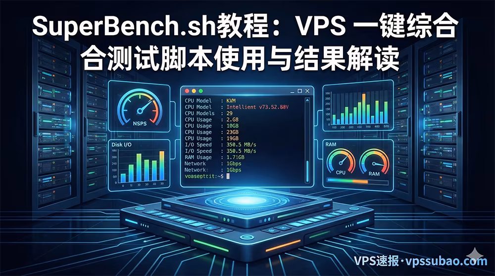 SuperBench.sh教程:VPS 一键综合测试脚本使用与结果解读 - VPS速报封面图